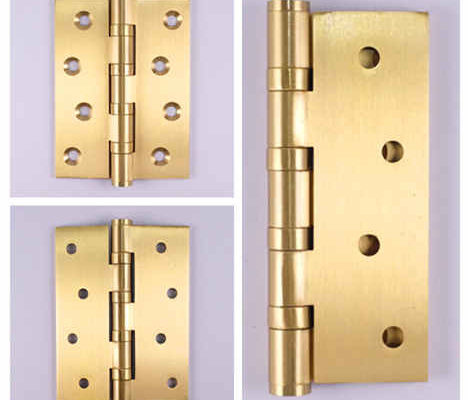 Brass Door Hinges Bearing 4x3: #Bearing #Brushed #Gold #SB #4x3 (1)