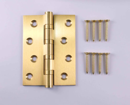 Brass Door Hinges Bearing 4x3: #Bearing #Brushed #Gold #SB #4x3 (6)