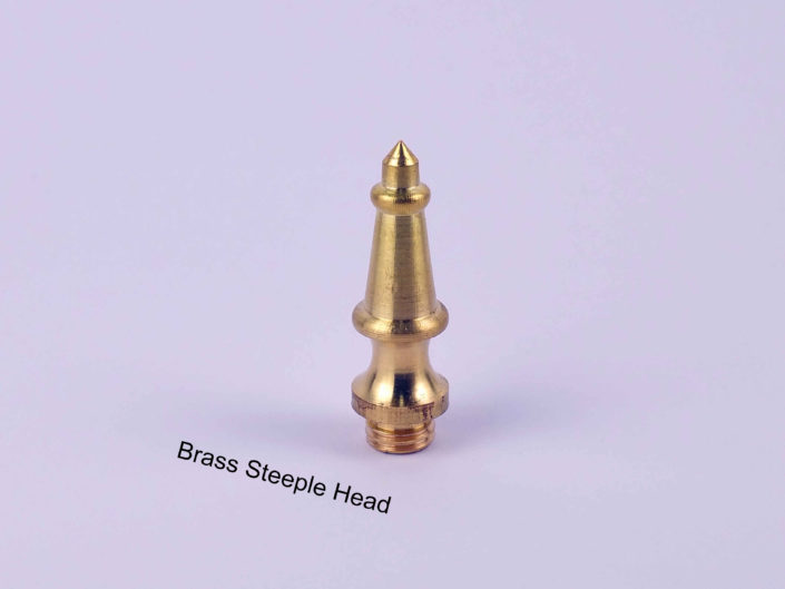 Door Hinge Brass Heads: #SteepleHead